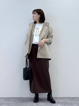 「アイテム（スカート）」を使った、きわさん（レディース・170cm・30代）の秋コーディネート