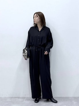 「アイテム（オールインワン・サロペット）」を使った、きわさん（レディース・170cm）の秋コーディネート