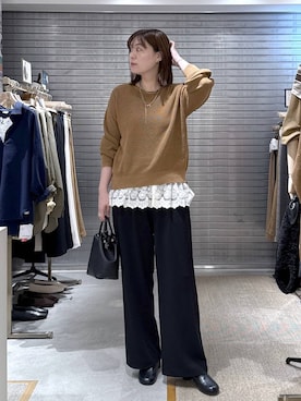 「アイテム（タンクトップ）」を使った、きわさん（レディース・170cm・30代）の秋コーディネート