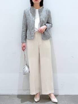 「着痩せ」｜「アイテム（その他アウター）」を使った、きわさん（レディース・170cm）の冬コーディネート
