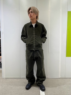 「アイテム（カバーオール）」を使った、拓海さん（メンズ・168cm）の秋コーディネート