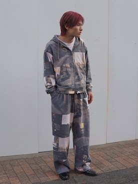 「BEAVER（ビーバー）のアイテム（パンツ）」を使った、拓海さん（メンズ・168cm）の春コーディネート