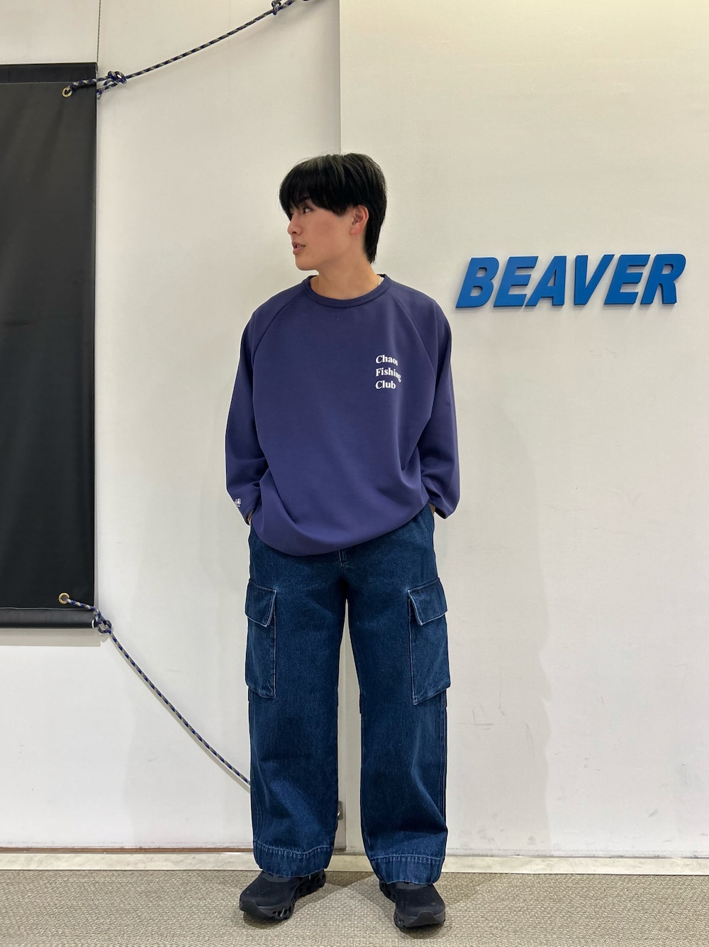 「on、クラウドモンスター、Cloudmonster、on cloud、スニーカー、オン、ランニングシューズ、ランニングスニーカー」｜「OnのOn/オン　Cloudmonster クラウドモンスター（スニーカー、ブラック系）」を使った、拓海さん（メンズ・168cm）の冬コーディネートの1枚目の写真