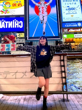 「Dr. Martens（ドクターマーチン）のアイテム」を使った、さくさん（骨格ウェーブ・レディース・149cm）の秋コーディネート