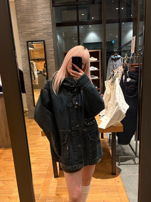 ANTI WARP /アンチワープ】デニムスモッグフーディジャケット（デニム