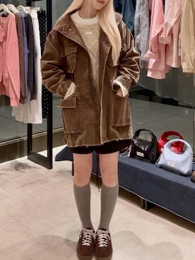 「アイテム（モッズコート）」を使った、たぎゃさん（レディース・170cm）の秋コーディネート