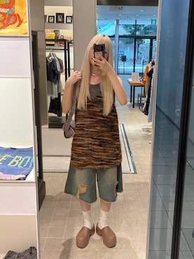 「アイテム（ベスト）」を使った、たぎゃさん（レディース・170cm）の夏コーディネート