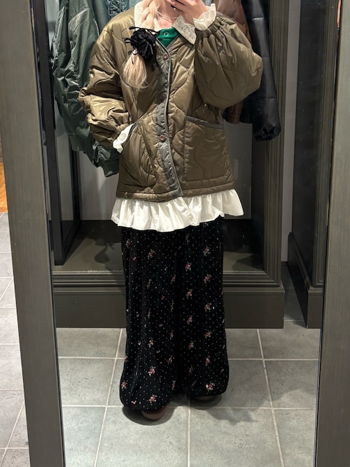 フリルレイヤードキルティングライナージャケット