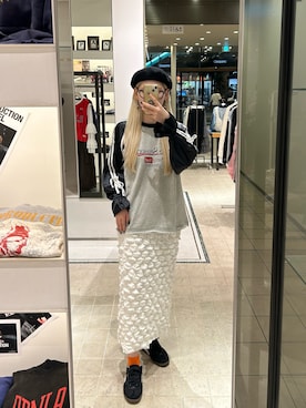 「ラグランTシャツ」｜たぎゃさん（レディース・170cm）の秋コーディネート