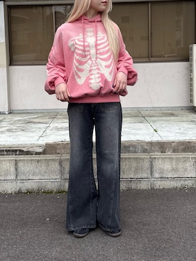 「CIAOPANIC（チャオパニック）のアイテム（デニムパンツ）」を使った、たぎゃさん（レディース・170cm）の春コーディネート