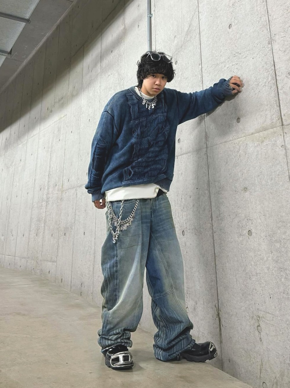 DIESEL（ディーゼル）の「メンズ ニット ロゴ（ニット/セーター