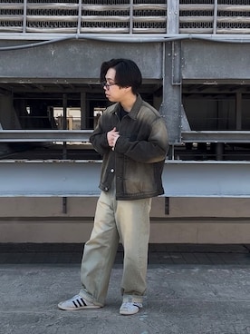 「tk.TAKEO KIKUCHI（ティーケータケオキクチ）のアイテム（ジャケット/アウター）」を使った、TAIGAさん（メンズ・160cm）の春コーディネート