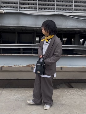 「tk.TAKEO KIKUCHI（ティーケータケオキクチ）のアイテム（パンツ）」を使った、TAIGAさん（メンズ・160cm）の冬コーディネート