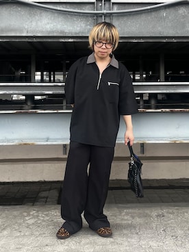 「tk.TAKEO KIKUCHI（ティーケータケオキクチ）のアイテム（バッグ）」を使った、TAIGAさん（メンズ・160cm）の夏コーディネート