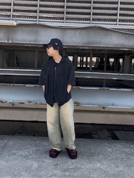 「tk.TAKEO KIKUCHI（ティーケータケオキクチ）のアイテム（トップス）」を使った、TAIGAさん（メンズ・160cm）の春コーディネート