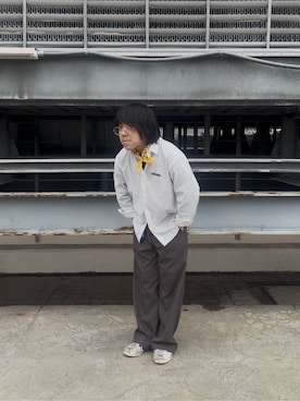 「tk.TAKEO KIKUCHI（ティーケータケオキクチ）のアイテム（パンツ）」を使った、TAIGAさん（メンズ・160cm）の春コーディネート