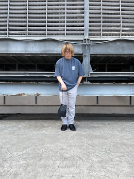 「tk.TAKEO KIKUCHI（ティーケータケオキクチ）のアイテム（パンツ）」を使った、TAIGAさん（メンズ・160cm）の夏コーディネート