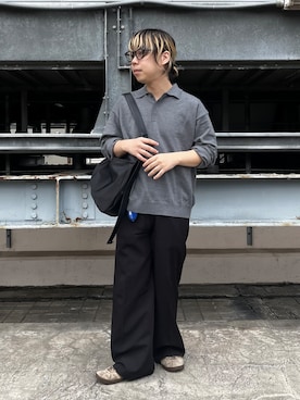 「tk.TAKEO KIKUCHI（ティーケータケオキクチ）のアイテム（バッグ）」を使った、TAIGAさん（メンズ・160cm）の秋コーディネート