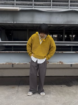 「tk.TAKEO KIKUCHI（ティーケータケオキクチ）のアイテム（パンツ）」を使った、TAIGAさん（メンズ・160cm）の冬コーディネート