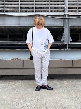 「tk.TAKEO KIKUCHI（ティーケータケオキクチ）のアイテム（パンツ）」を使った、TAIGAさん（メンズ・160cm）の夏コーディネート