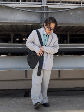 「アイテム（テーラードジャケット）」を使った、TAIGAさん（メンズ・160cm）の秋コーディネート