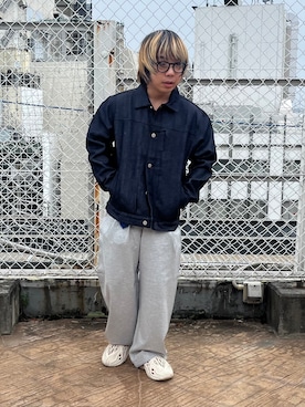 「tk.TAKEO KIKUCHI（ティーケータケオキクチ）のアイテム（ジャケット/アウター）」を使った、TAIGAさん（メンズ・160cm）の夏コーディネート