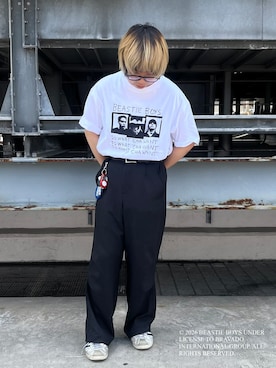 「tk.TAKEO KIKUCHI（ティーケータケオキクチ）のアイテム（パンツ）」を使った、TAIGAさん（メンズ・160cm）の夏コーディネート