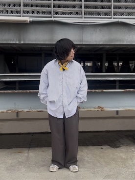 「tk.TAKEO KIKUCHI（ティーケータケオキクチ）のアイテム（パンツ）」を使った、TAIGAさん（メンズ・160cm）の冬コーディネート