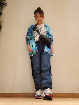 「Desigual（デシグアル）のアイテム（スウェット）」を使った、Desigual 岐阜 STAFFさん（レディース・159cm）の春コーディネート