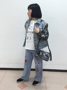 「Desigual（デシグアル）のアイテム」を使った、Desigual立川STAFFさん（レディース・150cm）の春コーディネート