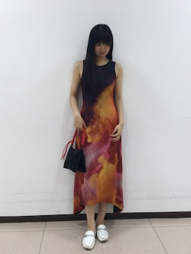 「Desigual（デシグアル）のアイテム」を使った、Desigual立川STAFFさん（レディース・170cm）の夏コーディネート