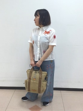 「Desigual（デシグアル）のアイテム」を使った、Desigual立川STAFFさん（レディース・150cm）の春コーディネート