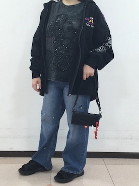 「Desigual（デシグアル）のアイテム」を使った、Desigual立川STAFFさん（レディース・150cm）の夏コーディネート