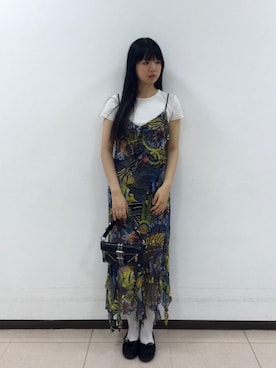 「Desigual（デシグアル）のアイテム」を使った、Desigual立川STAFFさん（レディース・170cm）の夏コーディネート