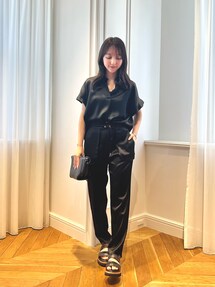 23SS 完売品✨アルアバイル スキッパーステップヘムブラウス 手洗い可 黒 2 1716173312_215.jpg