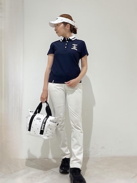 「アイテム（サンバイザー）」を使った、MAMIさん（レディース・163cm）の春コーディネート