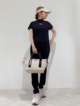「アイテム（サンバイザー）」を使った、MAMIさん（レディース・163cm）の春コーディネート