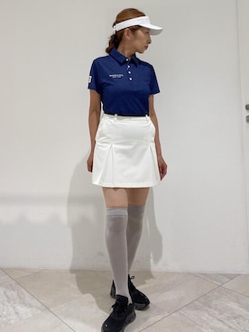 「アイテム（サンバイザー）」を使った、MAMIさん（レディース・163cm）の秋コーディネート