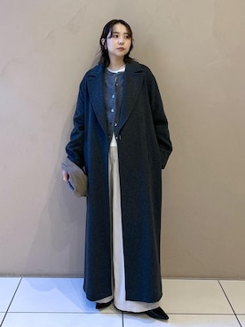 「アイテム（トレンチコート）」を使った、Natsuさん（レディース・158cm・20代）の冬コーディネート