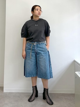 「アイテム（ブーツ）」を使った、Natsuさん（レディース・158cm・20代）の春コーディネート