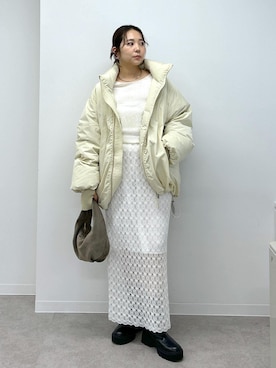 「アイテム（ダウンジャケット/コート）」を使った、Natsuさん（レディース・158cm・20代）の秋コーディネート