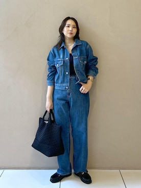 「アイテム（デニムジャケット）」を使った、Natsuさん（レディース・158cm・20代）の秋コーディネート