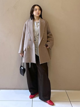 「アイテム（チェスターコート）」を使った、Natsuさん（レディース・158cm・20代）の秋コーディネート