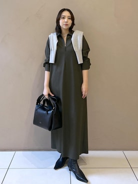 「体型カバー」｜Natsuさん（レディース・158cm）の冬コーディネート