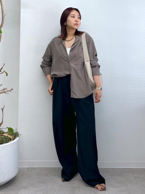 ブラウス シャツ 「25AW」GENTLE SILK オープンカラーシャツ「セットアップ対応・洗える」 レディース 25AW]GENTLE SILK オープンカラーシャツ【セットアップ対応