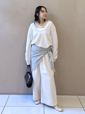 「アイテム（バレエシューズ）」を使った、Natsuさん（レディース・158cm・20代）の冬コーディネート