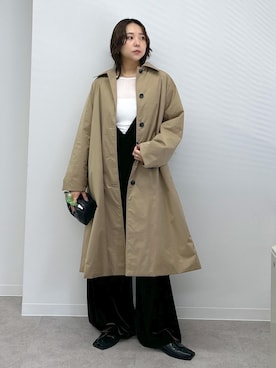「冬コーデ」｜「アイテム（オールインワン・サロペット）」を使った、Natsuさん（レディース・158cm）の秋コーディネート