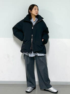「アイテム（ダウンジャケット/コート）」を使った、Natsuさん（レディース・158cm・20代）の秋コーディネート