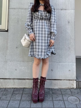 「TITTY&CO.（ティティーアンドコー）のアイテム（ワンピース/ドレス）」を使った、TITTY&CO. staffさん（レディース・153cm）の秋コーディネート