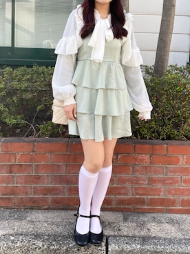 「TITTY&CO.（ティティーアンドコー）のアイテム（ワンピース/ドレス）」を使った、TITTY&CO. staffさん（レディース・153cm）の冬コーディネート